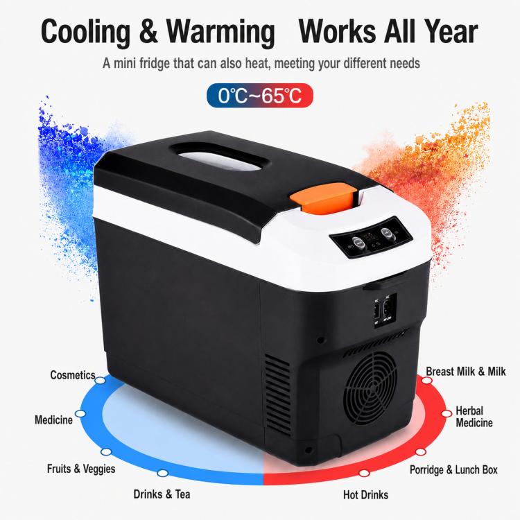 10L Mini Digital Temperature Control Car Fridge Cooling Refrigerator For Drinks Medicine Fruits & Cosmetics US Plug