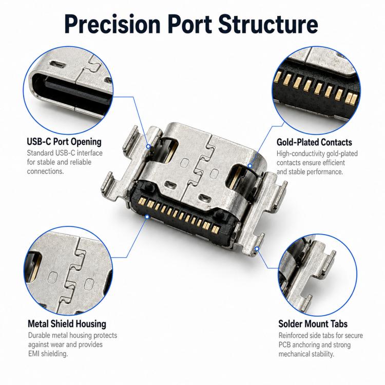 For Switch 2 Pro Controller USB-C Charger Port Socket Dock Connector Repair Part — view 4