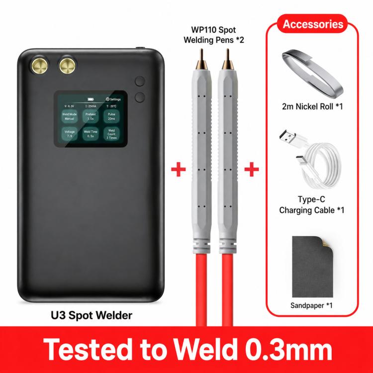 AWithZ U3 Portable Spot Welder with 2.0inch Color Screen Handheld Battery Welder — view 11