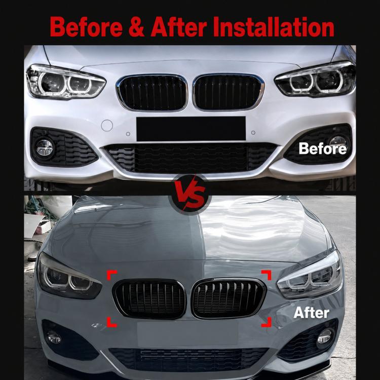 For BMW 1 Series F20 F21 LCI 2015-2019 Vertical Slat Front Grille