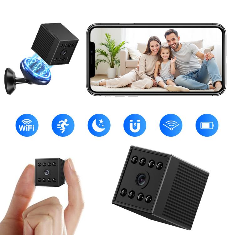 W10 Rechargeable Mini WiFi Camera Cordless 1080P Indoor Security Camera With Magnetic Base Night Vision
