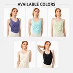 Halter Back Beauty Sports Bra Integrated Fixed Cup Yoga Tank Top