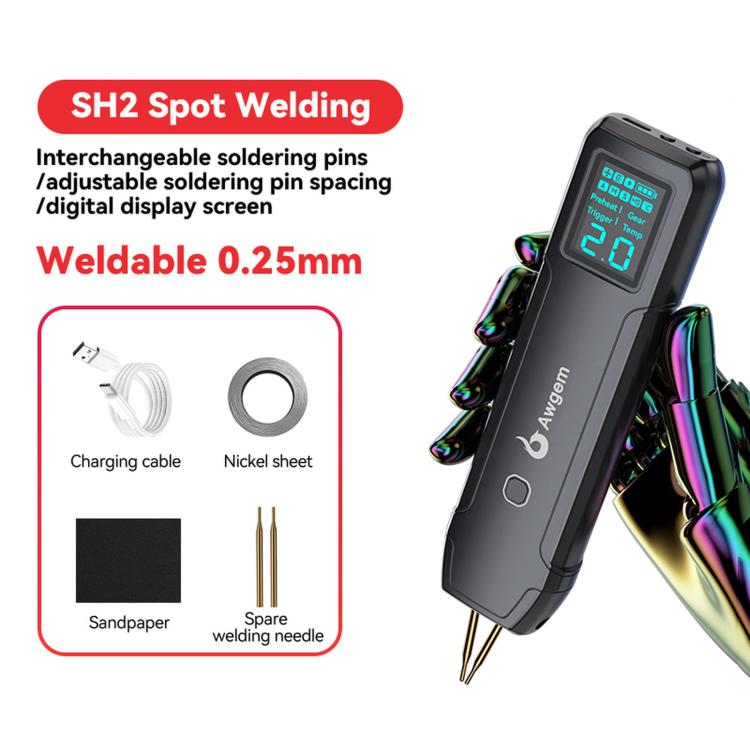 Awgem SH2 Portable Spot Welder Handheld Battery Welding Machine 90 Gears Adjustable — Without Spare Needles