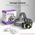 E-SMARTER LED Headlamp With Motion Sensor Zoomable Powerful Headlight USB Rechargeable Head Flashlight — view 17