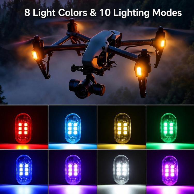 Remote Control Strobe Light For Cars & Motorcycles Wire-Free LED Warning Light For Drones