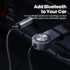 Toocki Bluetooth 5.4 Car AUX Adapter Coiled USB to 3.5mm Jack Wireless Audio Receiver with Mic — BT-02