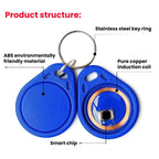 10pcs UID Keychain 13.56MHZ Access Control Card Rewritable IC Blank Copy Elevator Card