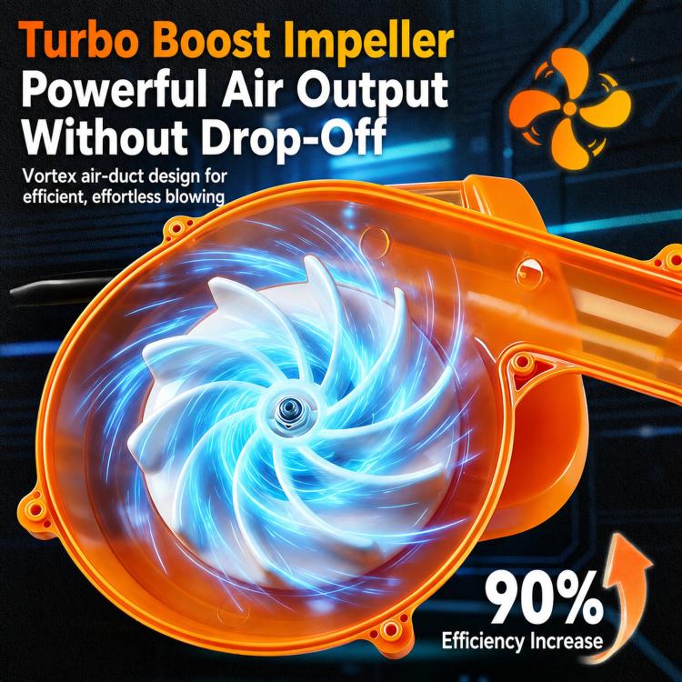 Compact Portable Ndustrial Dual Use Blower Car Dust Removal Air Blower EU Plug — view 4
