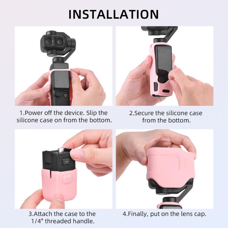 For DJI Osmo Pocket 4P BRDRC Body Protective Dustproof Silicone Case