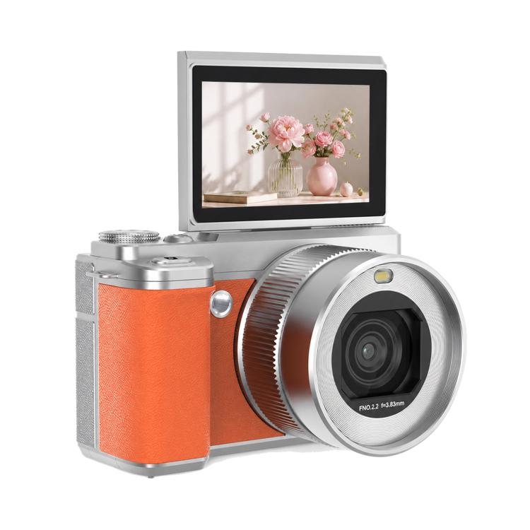 5K 18X Zoom Vlogging Camera With 180-Degree Flip Screen Dual Lens 80MP Digital Camera 32GB Card — Black