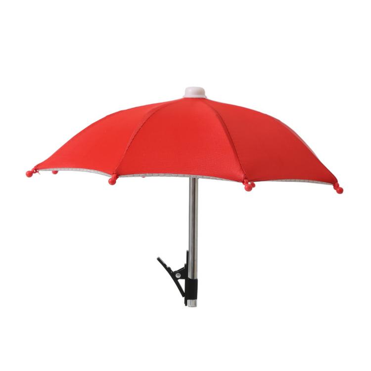 Phone Mini Umbrella Sun Shade With Clip Anti-Reflection Cell Phone Parasol — Yellow With Clamp