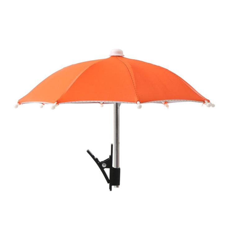 Phone Mini Umbrella Sun Shade With Clip Anti-Reflection Cell Phone Parasol — Royal Blue With Clamp