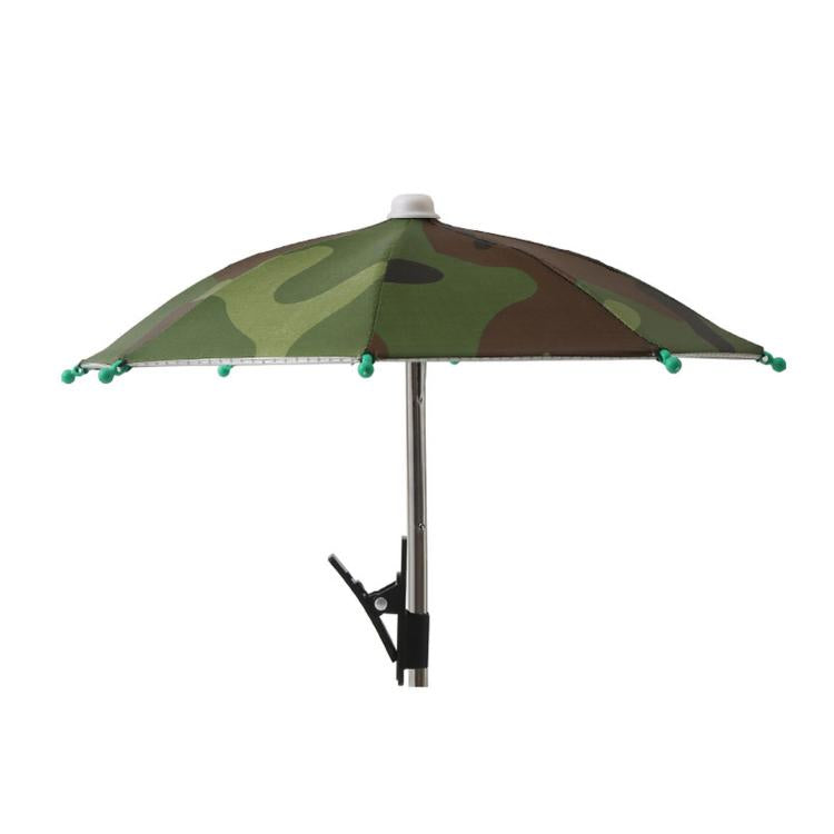 Phone Mini Umbrella Sun Shade With Clip Anti-Reflection Cell Phone Parasol — Orange With Clamp