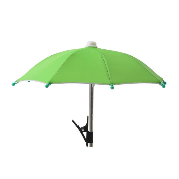 Phone Mini Umbrella Sun Shade With Clip Anti-Reflection Cell Phone Parasol — Rose Red With Clamp