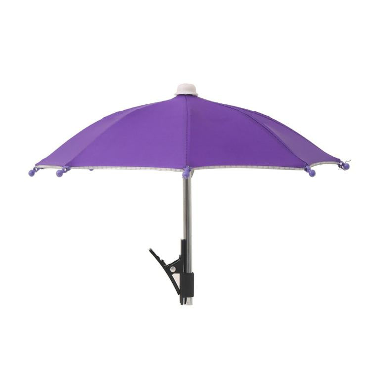 Phone Mini Umbrella Sun Shade With Clip Anti-Reflection Cell Phone Parasol — Green With Clamp