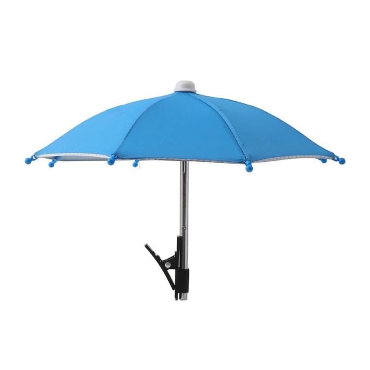 Phone Mini Umbrella Sun Shade With Clip Anti-Reflection Cell Phone Parasol — Purple With Clamp