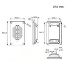 Square Aluminum Ribbon Tweeter Pneumatic High-Fidelity High Frequency Speaker