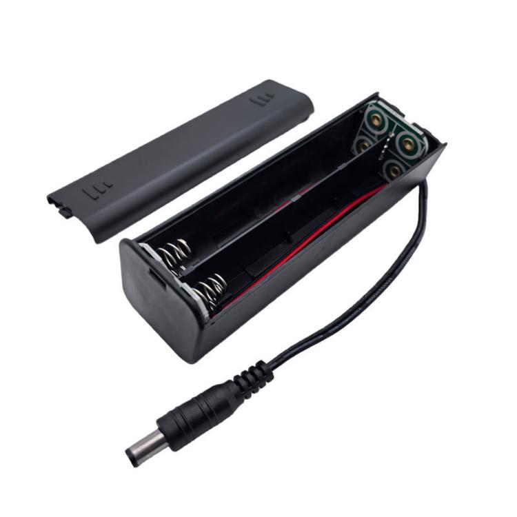 8 AA Battery Holder with ON/OFF Switch 12V Portable Double A Battery Case with 5.5mm x 2.1mm DC Male Plug