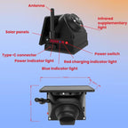Wireless WIFI Magnetic Solar-Powered HD Camera Dashcam Reversing Camera — view 4