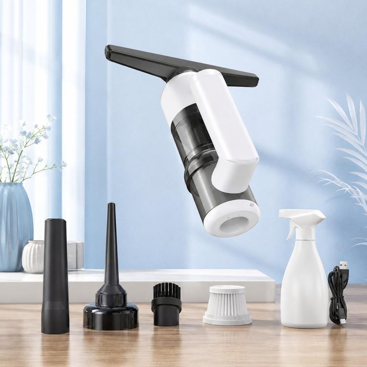 Handheld Wireless Vacuum Cleaner Cordless Car Dust Blower — AA107 5 In 1 Black