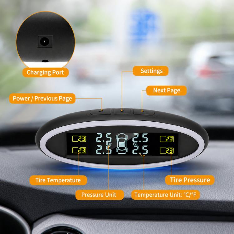 5V USB Powered TPMS Tire Pressure Monitoring System
