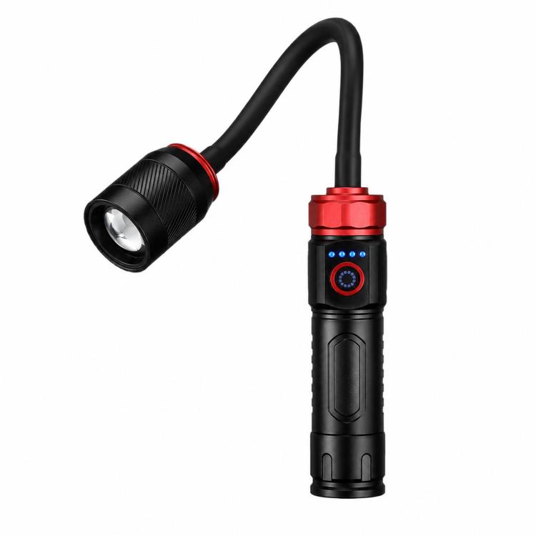 Rechargeable LED Gooseneck Work Light With Magnetic Base Zoomable Inspection Flashlight, No Batteries — S1526 Blue