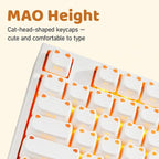 AKKO Cute Light-Transmitting Cat Ear Keycaps Universal Mechanical Keyboard Keycap Accessories