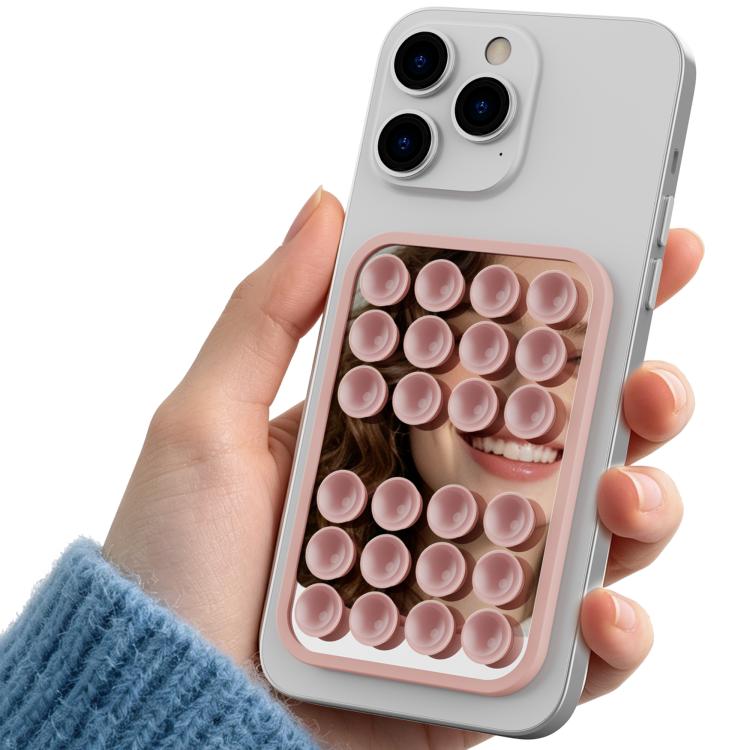 AhaStyle WG206 Silicone Suction Cup Phone Mount With Mirror Adhesive Holder For Mirror Glass — Light Blue
