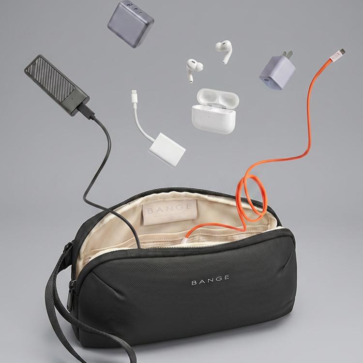 BANGE BG-7918 Electronic Organizer Travel Cable Bag Water-Resistant Digital Accessories Pouch With Wristlet
