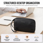 BANGE BG-7918 Electronic Organizer Travel Cable Bag Water-Resistant Digital Accessories Pouch With Wristlet