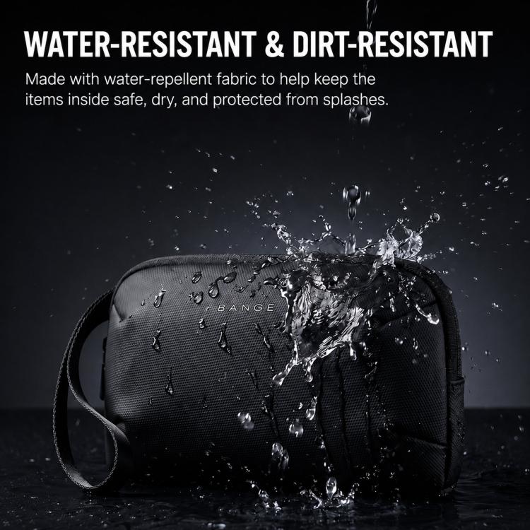 BANGE BG-7918 Electronic Organizer Travel Cable Bag Water-Resistant Digital Accessories Pouch With Wristlet