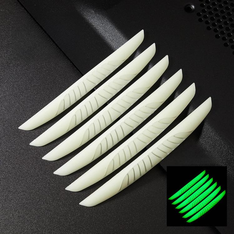 D-39 6pcs / Set Car Rearview Mirror & Door Edge Anti-Collision Strip Anti-Scratch Door Decor Sticker — Transparent