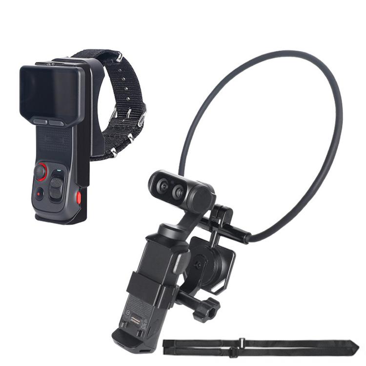 For Insta360 Luna Ultra Neck Mount And Wrist Strap Holder Kit Action Camera And Remote — 5-Piece Set