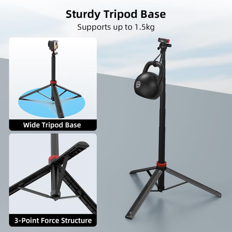 BRDRC 1.6m Ball Head Quick-release Tripod Extension Selfie Stick — view 7