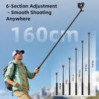 BRDRC 1.6m Ball Head Quick-release Tripod Extension Selfie Stick — view 12