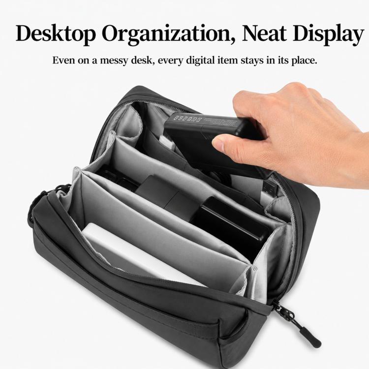 Electronic Organizer Travel Case Water-Resistant Cable Accessory Pouch — view 2