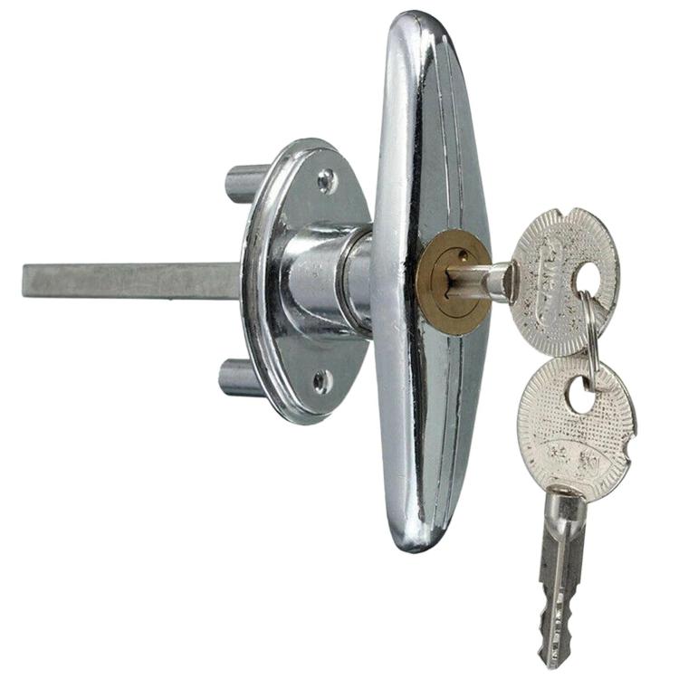Garage Door Manual Cross Key Emergency Lock Handle Roller & Panel Door Lock Cylinder — view 3