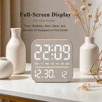 Digital Alarm Clock LED Desk Clock with Night Light USB Output Dimmable Display — view 9