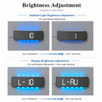 Curved Digital LED Wall Clock With RGB Ambient Backlight / Dual Alarms / Countdown Timer — view 14