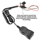 Motorcycle Square Waterproof Charger Digital Display Voltmeter Switch