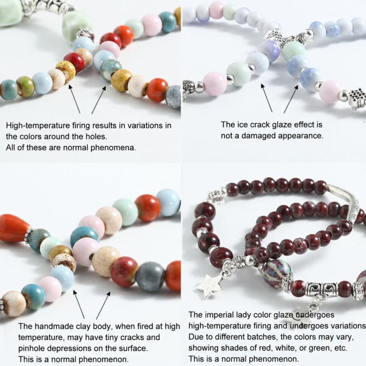 20 PCS/Pack Candy Beaded Ceramic Bracelet Jewelry DIY Weaving Material