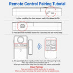 2 In 1 Wireless Door Window Alarm With Remote Control 130dB Magnetic Sensor For Home Security 4 Modes