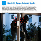 2 In 1 Wireless Door Window Alarm With Remote Control 130dB Magnetic Sensor For Home Security 4 Modes