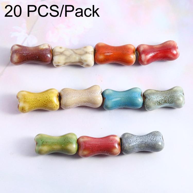 20 PCS/Pack Dog Bone DIY Beading Ceramic Bracelet Accessories