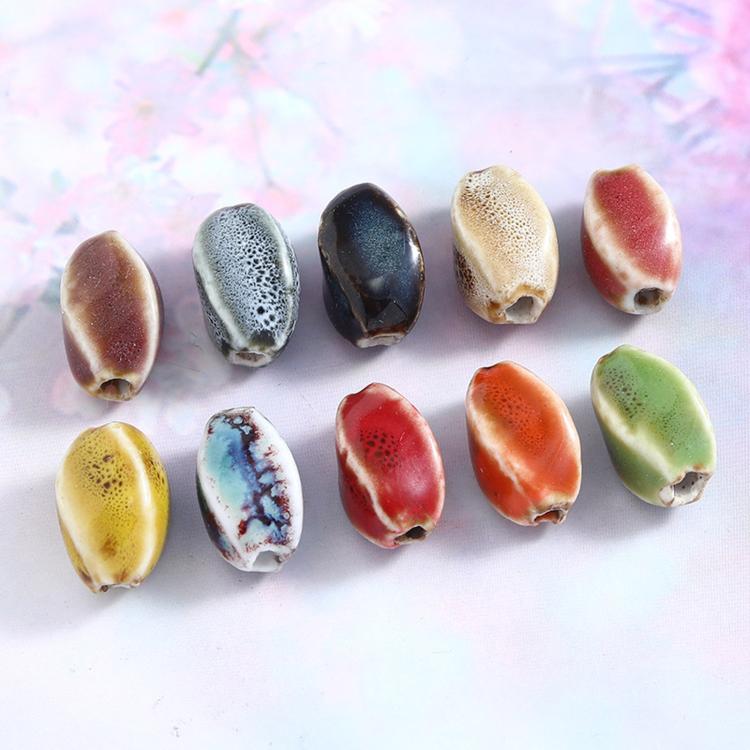 20 PCS/Pack Small Four Twisted Ceramic Beads Jewelry DIY Material