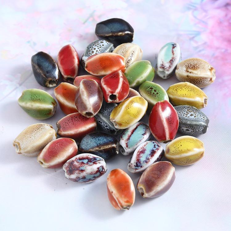 20 PCS/Pack Small Four Twisted Ceramic Beads Jewelry DIY Material
