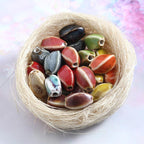 20 PCS/Pack Small Four Twisted Ceramic Beads Jewelry DIY Material