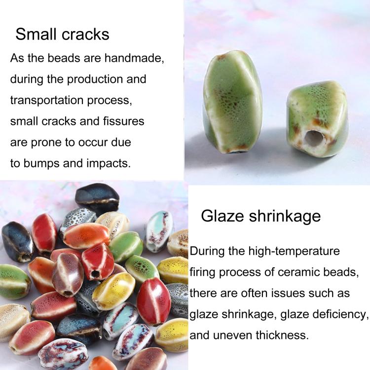 20 PCS/Pack Small Four Twisted Ceramic Beads Jewelry DIY Material