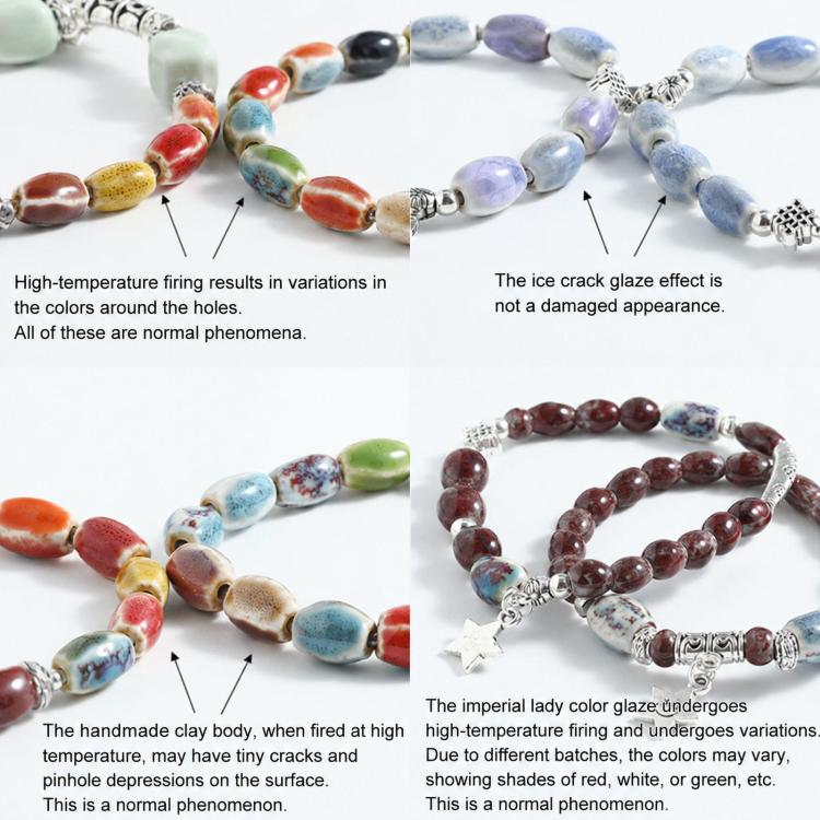 20 PCS/Pack Small Four Twisted Ceramic Beads Jewelry DIY Material