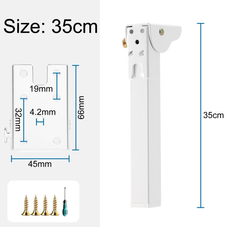 Metal Folding Table Legs Support Feet For Computer Desk & Camping Table — 30cm White